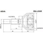 ШРУС наружный RENAULT LOGAN 2004- ASVA RN-LOGR