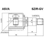 SZIRGV, К-кт ШРУСа внутренний SUZUKI GRAND VITARA JB627 2006