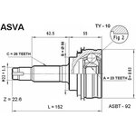 ty-10, Шрус наружный 23x56x26 TOYOTA TOYOTA : COROLLA(AE-80-110)CARINA CORONA( ...