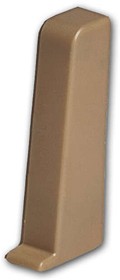 Заглушка левая для кабельного плинтуса (коричневая)