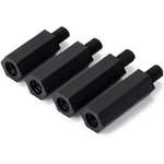 HTP3-10B, Printed circuit board rack nylon (black) M3 height 10mm (dad-mom)