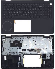 Фото 1/5 Клавиатура (топ-панель) для ноутбука Dell Vostro 3515-5456 черная с черным топкейсом, с подсветкой