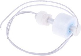 519236, Float Switch Make Contact (NO) 10W 1A 140 VAC / 200 VDC 53mm Polypropylene (PP) IP67 Cable, 300 mm