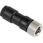 1863089, Circular Connector, M8, Socket, Straight, Poles - 4, Screw, Cable Mount