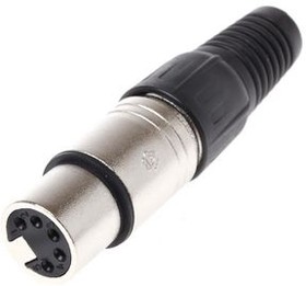457964, XLR Connector, Socket, Straight, Cable Mount, 5 Poles