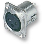 716-0400, SOCKET, XLR, PANEL, NICKEL, 4POLE