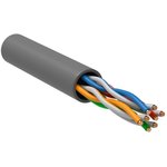 Кабель витая пара U/UTP кат.5E 4х2х24AWG solid PVC сер. (м) ITK LC1-C5E04-111