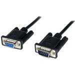 SCNM9FM2MBK, Female 9 Pin D-sub to Male 9 Pin D-sub Serial Cable, 2m PVC