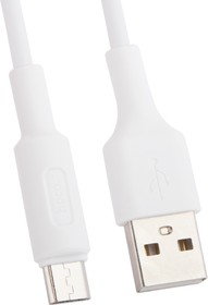 Фото 1/2 USB кабель HOCO X25 Soarer Charging Data Cable For Micro (L=1M) (белый)