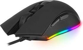 Фото 1/6 SVEN RX-G750 Игровая мышь чёрная (USB, оптическая, 6 кнопок, 6400 dpi, RGB подсветка)