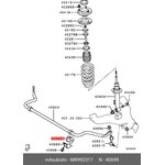 MR992317, MR992317_втулка стабилизатора переднего! \ Mitsubishi L200 KB4T 05