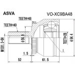 VO-XC9BA48, ШРУС передний 28x56,9x40