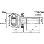 VWIR-T5M1, ШРУС внутренний правый 28x44.2x26