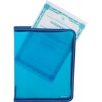 Папка-конверт на молнии КОМУС A4 голубая 0.5 мм