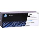 Картридж лазерный HP LaserJet 136A W1360A черный д/LaserJet M211?/M236