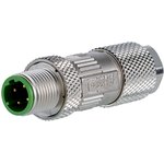 MNF881A115, Circular Connector, M12, Plug, Straight, Poles - 4, IDC, Cable Mount