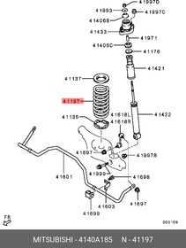 4140A185, Пружина подвески задней