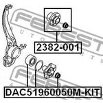 2382001, Ступица в сборе с подшипником VW MULTIVAN V 03-, TOUAREG 03-10 ...