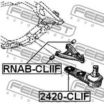 2420CLIF, Опора шаровая RENAULT CLIO II 98-05