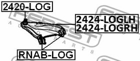Фото 1/9 Опора шаровая L=R RENAULT Logan/LADA Largus FEBEST 2420-LOG