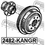 2482KANGR, Ступица в сборе с подшипником RENAULT KANGOO 1997-2007