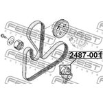 Ролик натяжной комплект MAZDA 3 BM 2013-2016 FEBEST 2487-001