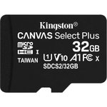 SDCS2/32GBSP, Карта памяти MicroSDHC 32ГБ, Class 10 Canvas Select Plus A1 (100 ...