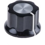PKES60B1/8, FLUTED KNOB WITH LINE INDICATOR, 3.175MM