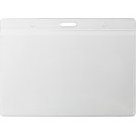 Бейдж Attache 120х87мм (113х70мм) гориз.,металл зажим,тесьма синяя 10шт/уп