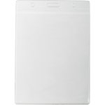 Бейдж Attache 120х87мм (81х102мм), вертик.,металл зажим,тесьма син. 10шт/уп