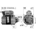 220376, 220376_стартер! 1.0Kw\Fiat Punto/Stilo/Panda/Doblo 1.2-1.4i 03