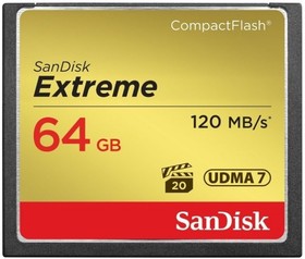 Фото 1/2 SDCFXSB-064G-G46, Флеш карта CF 64GB SanDisk Extreme 120MB/s