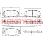 HP8463NY, Колодки тормозные дисковые передние Honda Accord IX 2.0/2.4 08-
