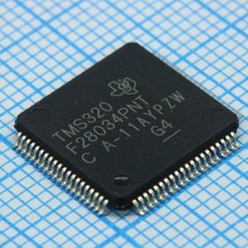 TMS320F28034PNT, 32bit C28x Microcontroller, 60MHz, 128 kB Flash, 80-Pin LQFP