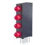 WP934SB/4ID, LED Circuit Board Indicators Red Red Diffused 625nm 20mcd