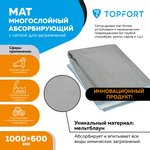 Мат многослойный абсорбирующий TOPFORT с сеткой для загрязнений 1000x600 мм