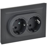 Socket 2-m SP BRITE RSSH12-3-BrG 16A assembled with ground protection ...