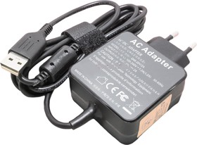 Фото 1/2 Блок питания (сетевой адаптер) OEM для ноутбуков Lenovo 20V 2A 40W Power USB черный, в розетку