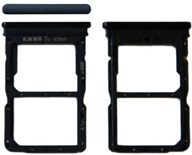 Держатель (лоток) SIM карты для Huawei Honor 20 Lite (MAR-LX1H) черный