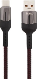 Фото 1/2 USB кабель Hoco U68 5A Gusto Flash Charging Data Cable For Type-C L=1,2M черный