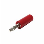 BU-00243-2, Red Male Banana Plug, 4 mm Connector, 15A, Nickel Plating