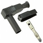 CT3203-0, Test Plugs & Test Jacks DIY 4mm Shth RA Plug Black