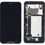 Дисплей для Asus ZenFone Go ZB551KL черный с рамкой