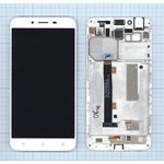 Дисплей для Asus ZenFone 3 Max ZC553KL белый с рамкой