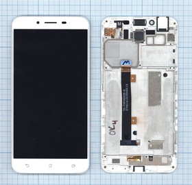 Дисплей для Asus ZenFone 3 Max ZC520TL белый с рамкой