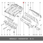 140360472R, Прокладка выпускного коллектора RENAULT