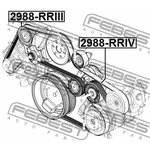 РОЛИК ОБВОДНОЙ КОМПЛЕКТ подходит для LAND ROVER RANGE ROVER III 2002-2012 2988-RRIV