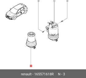 165571618R, Фильтр топливный RENAULT: MEGANE IV, ESPACE V 1.5dci/ 1.6 dci