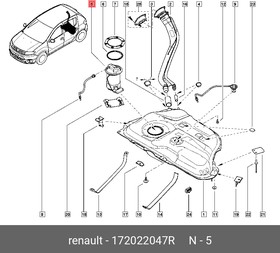 172022047R, НАСОС ТОПЛИВНЫЙ, RENAULT | купить в розницу и оптом