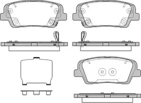 1274.09, 1274 09_колодки дисковые задние!\ Kia Sorento 2.0/2.4i/CRDi 10